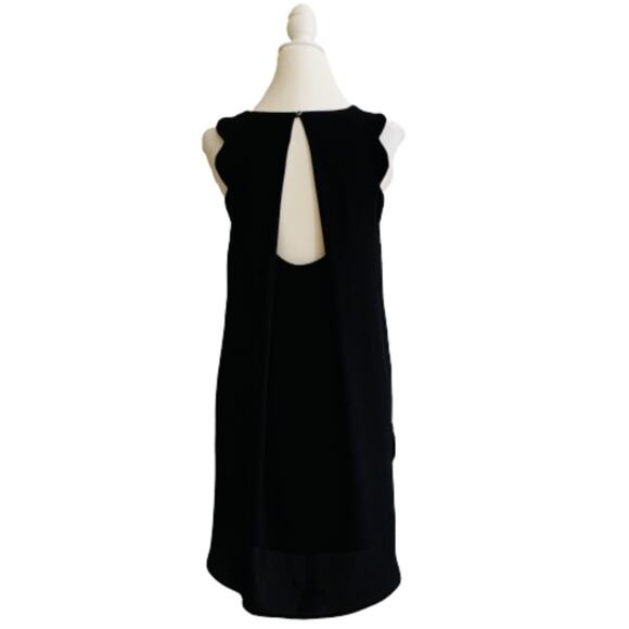 Monteau Dress LBD Black Sleeveless High Low Hem Open Draped Back Dress Small - Picture 4 of 12